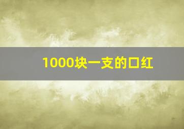 1000块一支的口红