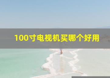 100寸电视机买哪个好用