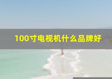 100寸电视机什么品牌好