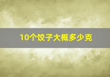 10个饺子大概多少克