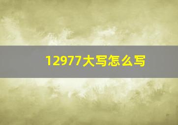 12977大写怎么写