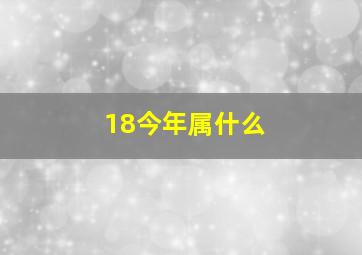 18今年属什么