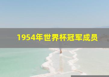 1954年世界杯冠军成员