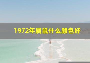 1972年属鼠什么颜色好