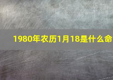 1980年农历1月18是什么命