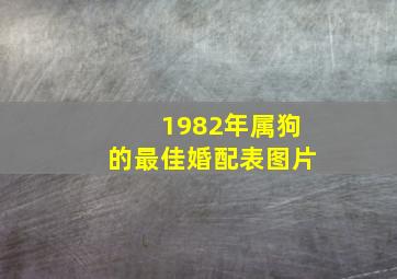 1982年属狗的最佳婚配表图片