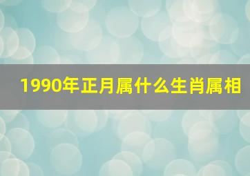 1990年正月属什么生肖属相