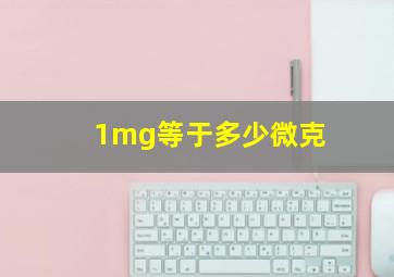 1mg等于多少微克