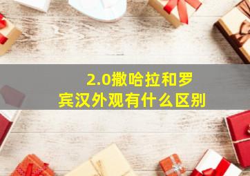 2.0撒哈拉和罗宾汉外观有什么区别