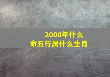 2000年什么命五行属什么生肖