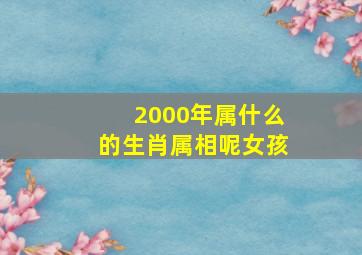 2000年属什么的生肖属相呢女孩