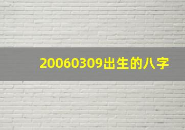 20060309出生的八字