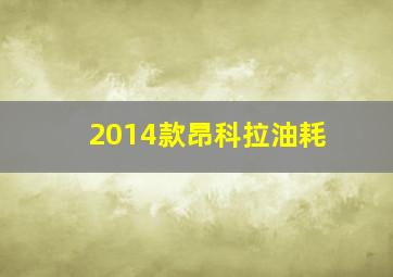 2014款昂科拉油耗