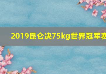 2019昆仑决75kg世界冠军赛