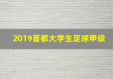 2019首都大学生足球甲级