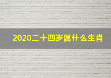 2020二十四岁属什么生肖