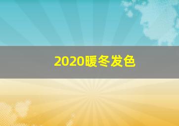 2020暖冬发色