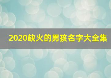 2020缺火的男孩名字大全集