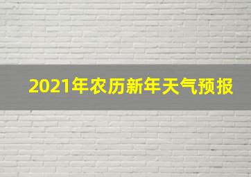 2021年农历新年天气预报