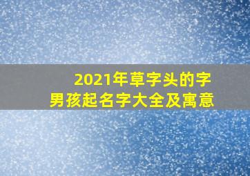 2021年草字头的字男孩起名字大全及寓意