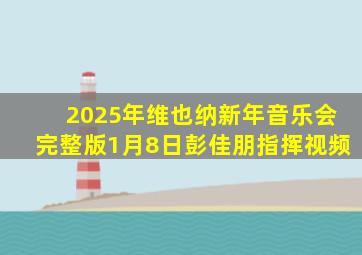 2025年维也纳新年音乐会完整版1月8日彭佳朋指挥视频