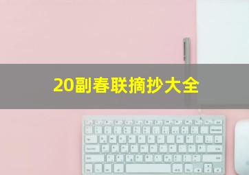 20副春联摘抄大全