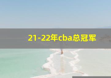 21-22年cba总冠军