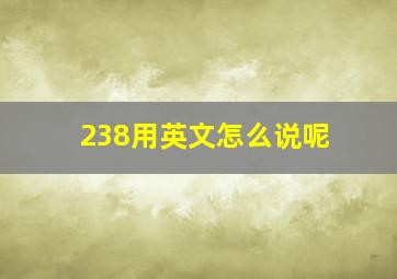 238用英文怎么说呢