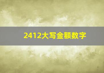 2412大写金额数字