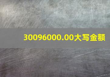 30096000.00大写金额