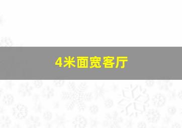 4米面宽客厅