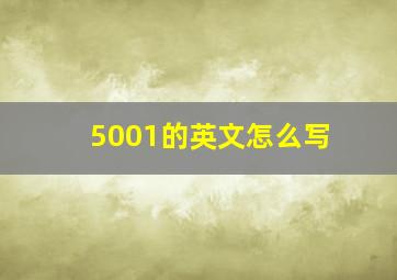 5001的英文怎么写