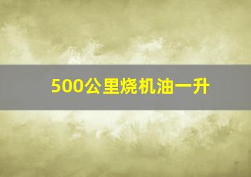 500公里烧机油一升