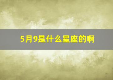 5月9是什么星座的啊