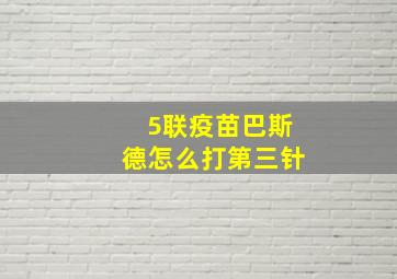 5联疫苗巴斯德怎么打第三针