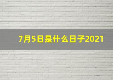 7月5日是什么日子2021