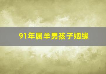 91年属羊男孩子姻缘