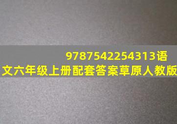 9787542254313语文六年级上册配套答案草原人教版