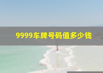 9999车牌号码值多少钱