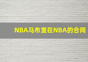 NBA马布里在NBA的合同