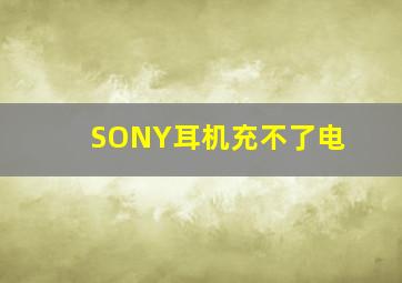 SONY耳机充不了电