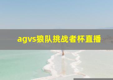 agvs狼队挑战者杯直播