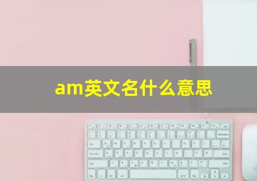 am英文名什么意思