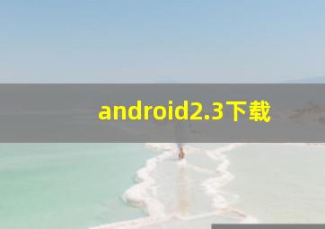 android2.3下载