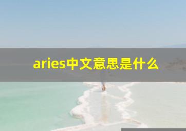 aries中文意思是什么