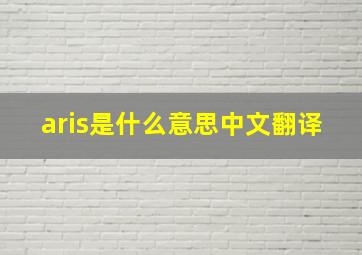 aris是什么意思中文翻译