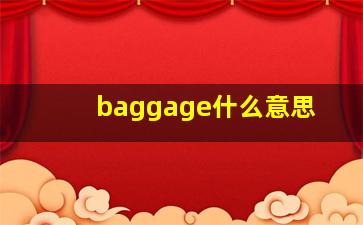 baggage什么意思