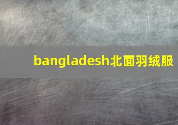 bangladesh北面羽绒服