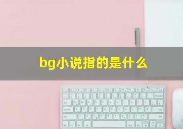 bg小说指的是什么