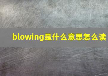 blowing是什么意思怎么读